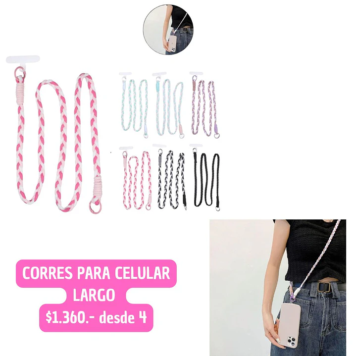 CORREA PARA CELULAR LARGO (4UNID) 1