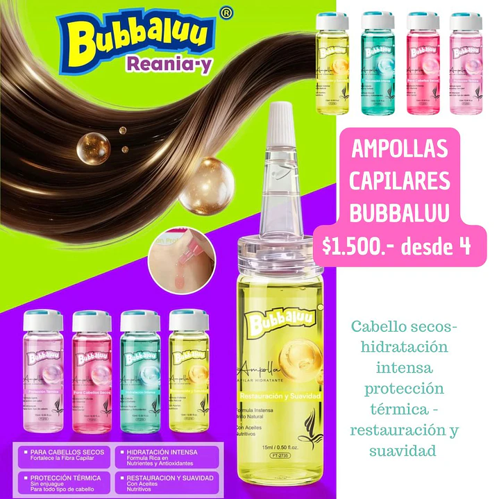 AMPOLLAS CAPILARES BUBBALUU (4UNID) 1