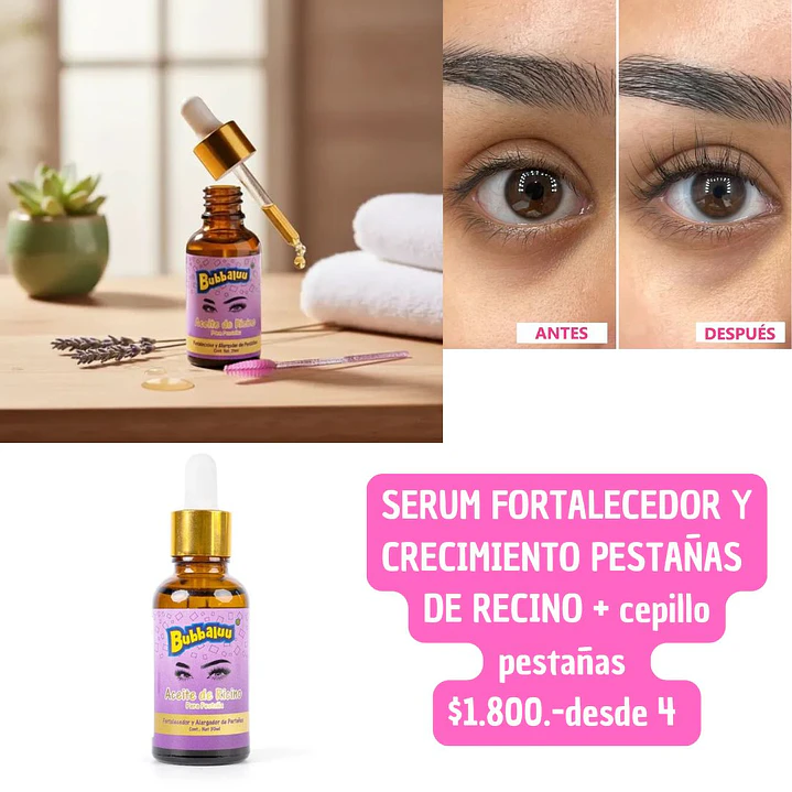 SERUM PARA PESTAÑAS RECINO  BUBBALUU (4UNID) 1