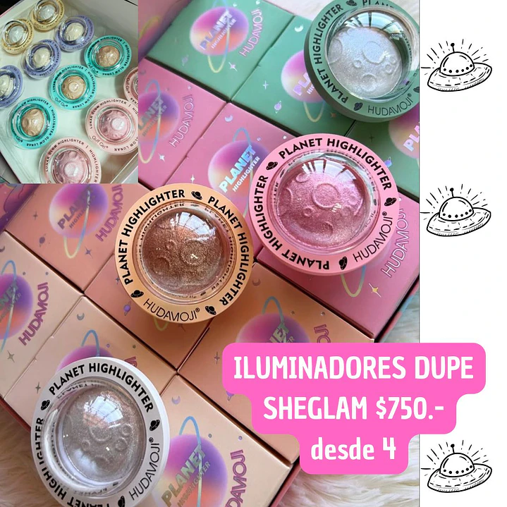 ILUMINADORES DUPE SHEGLAM (4UNID) 1