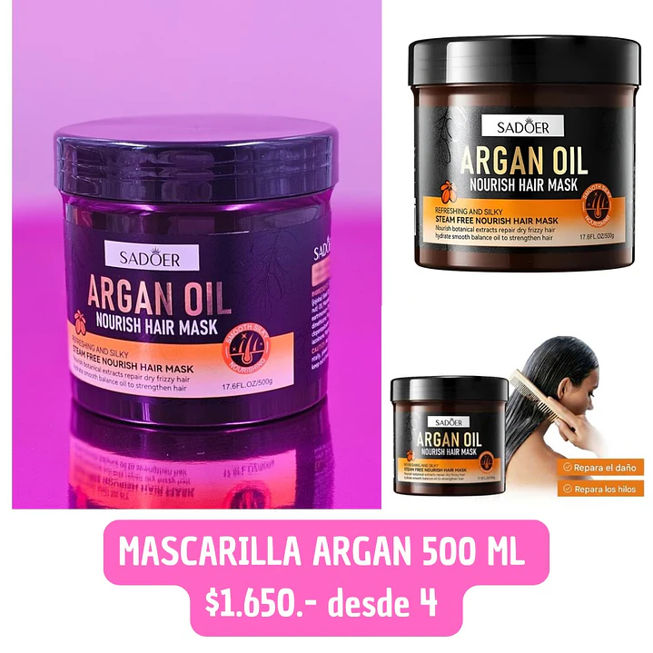 MASCARILLA CAPILAR ARGAN 500 ML  (4UNID) 1