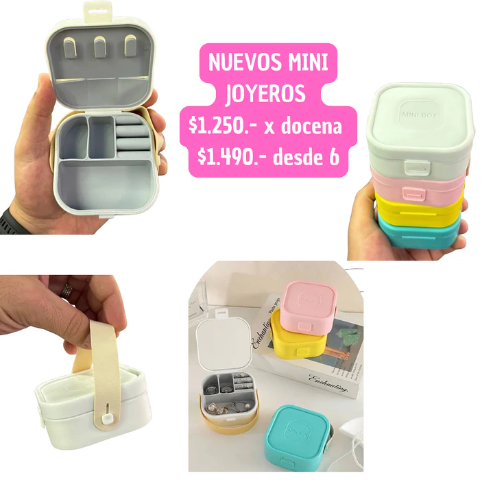 JOYEROS DE CARTERA MINI CON AGARRE (6UNID) 1