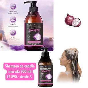 SHAMPOO DE CEBOLLA 500 ML  (3UNID)