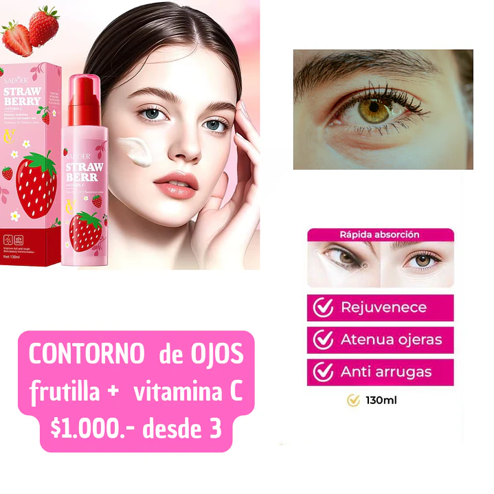 CONTORNO DE OJOS LINEA FRUTILLA + VITAMINA C  (3UNID) 1