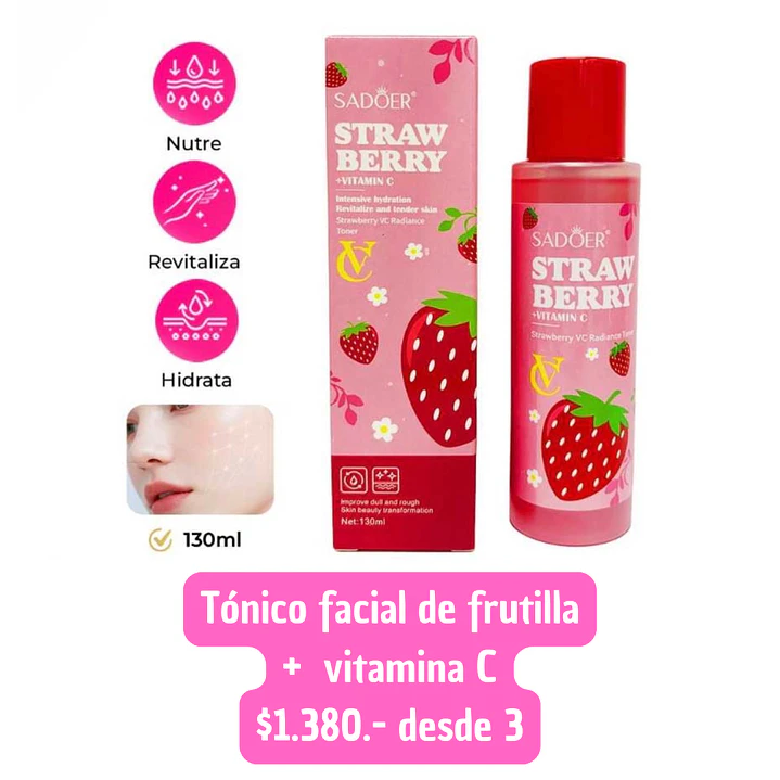 TONICO FACIAL LINEA FRUTILLA + VITAMINA C  (3UNID) 1