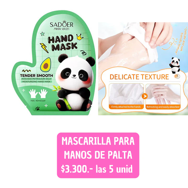 MASCARILLA DE MANOS PANDA (5UNID) 1