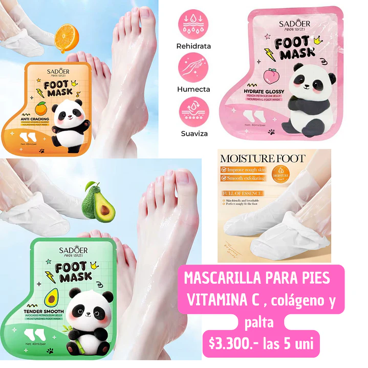  MASCARILLA PIES PANDA (5UNID) 1