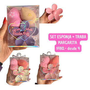 SET TRABA MARGARITA + ESPONJAS (4UNID)