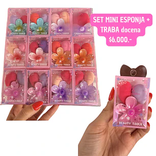 SET TRABA  + ESPONJAS MINI  (DOCENA)
