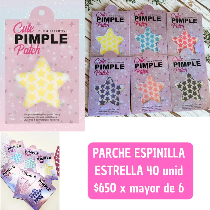PARCHE PARA ESPINILLA ESTRELLA 40 UNID  (6UNID) 1
