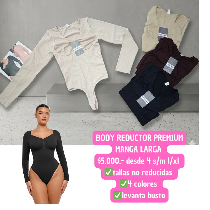 BODY REDUCTOR MANGA LARGA PREMIUM (4UNID) 1