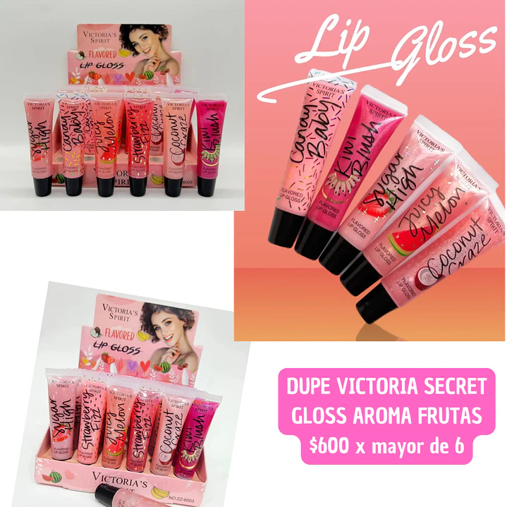 GLOSS ESTILO VICTORIA SECRET (6 UNID) 1