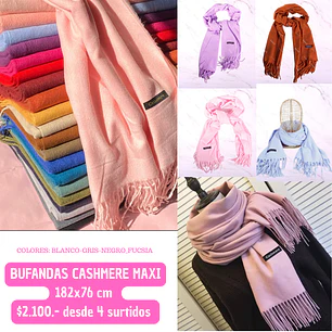 BUFANDAS CASHMERE SURTIDO (4UNID)
