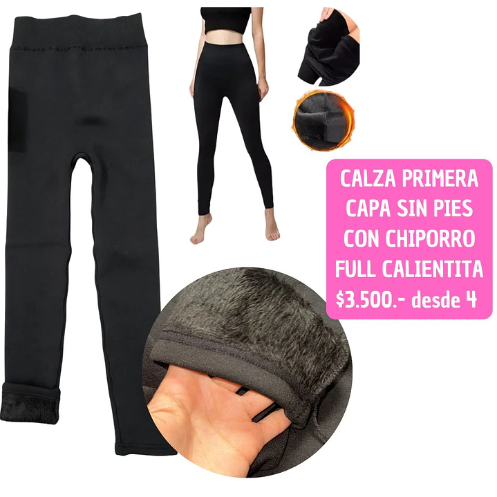 CALZA PRIMERA CAPA SIN PIES CON CHIPORRO (4 UNID) 1
