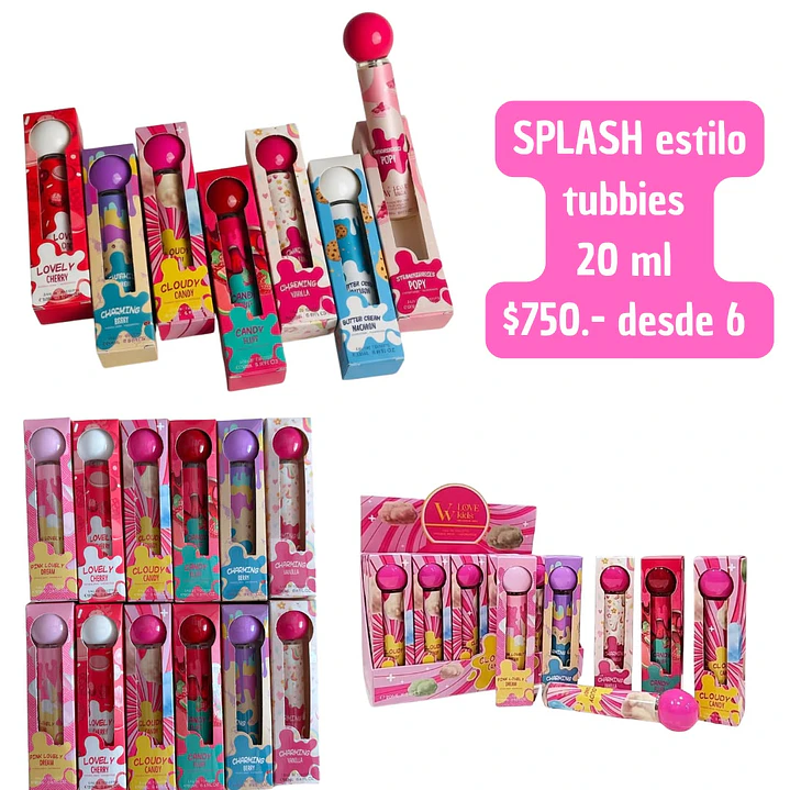 SPLASH DUPE TUBBIES 20ML    (6 UNID) 1