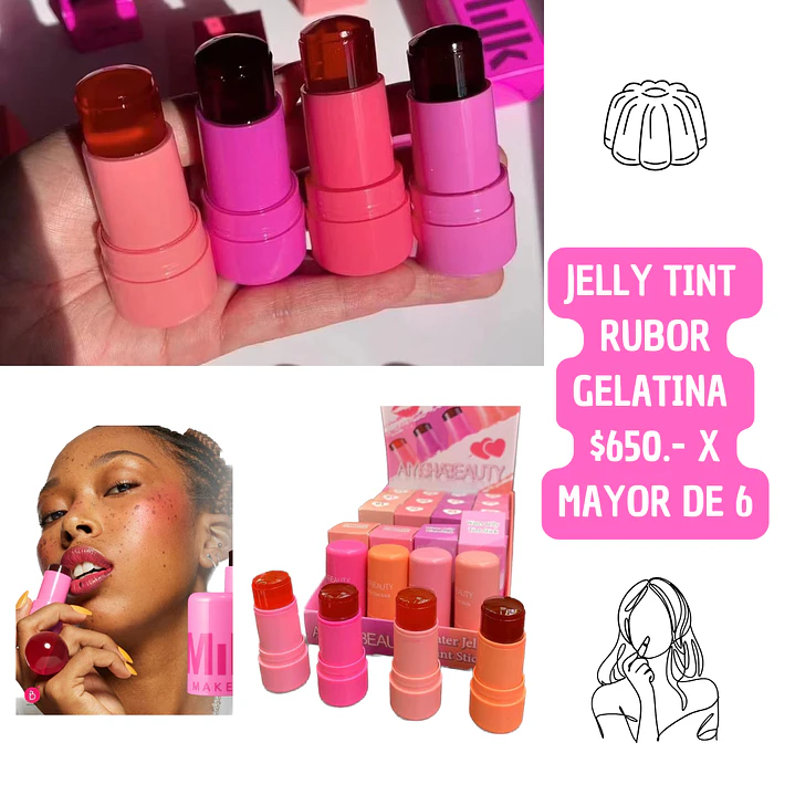 JELLY TINT RUBOR DE GELATINA (6 UNID )  1