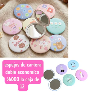 ESPEJOS DOBLE CARTERA  (12 UNID)