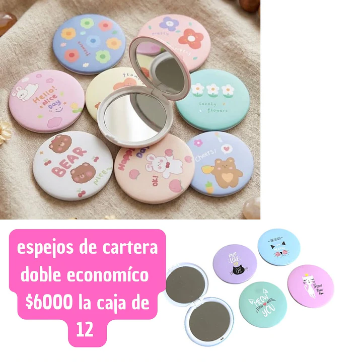 ESPEJOS DOBLE CARTERA  (12 UNID) 1