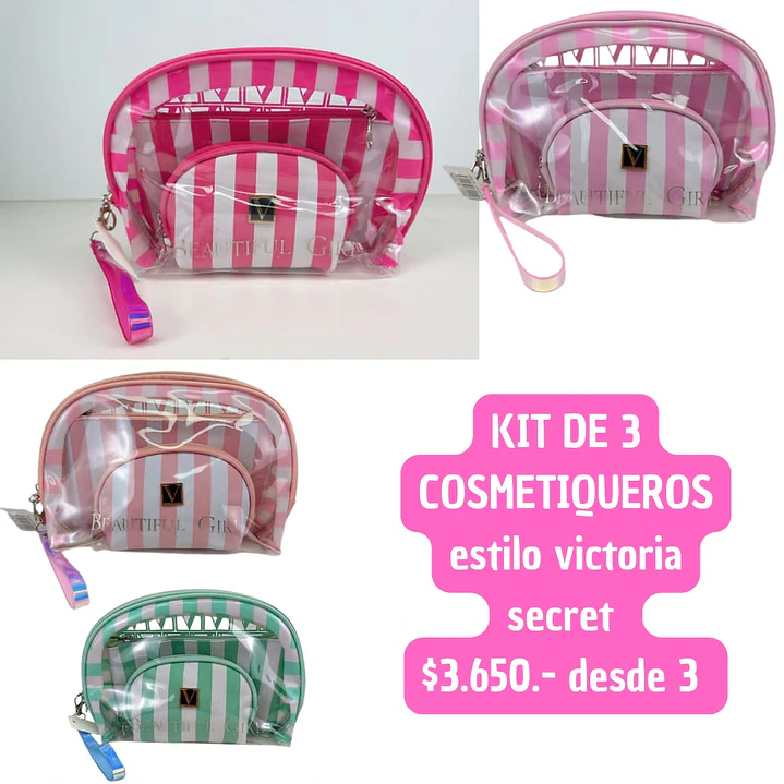 COSMETIQUEROS ESTILO VICTORIA (3UNID) 1