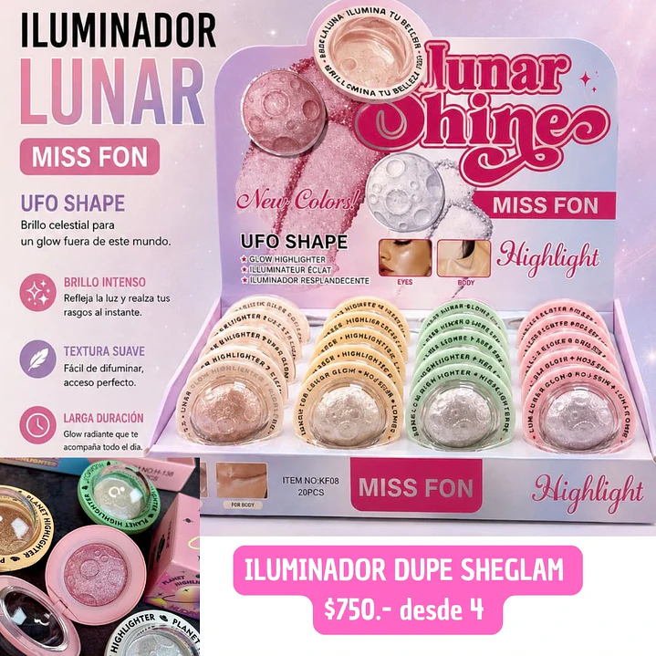 ILUMINADOR DUPE SHEGLAM (4UNID) 1