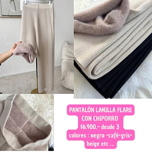 PANTALON LANILLA FLARE TERMICO (3 UNID)