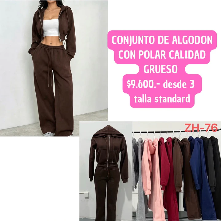 CONJUNTO ALGODON CON POLAR (3 UNID) 1