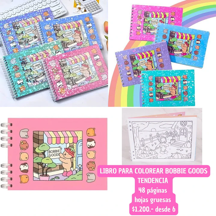 LIBRO PARA COLOREAR ESTILO BOBBIE GOODS (6UNID) 1
