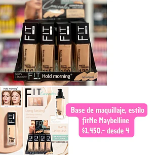 Base de maquillaje estilo fitme maybelline (4unid)