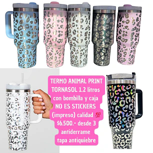 Termos animal print tornasol 1.2 litros (3unid)