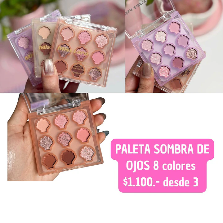 Paleta 8 sombras de ojos (3unid) 1