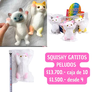 SQUISHY GATITO PELUDO (4 UNID)