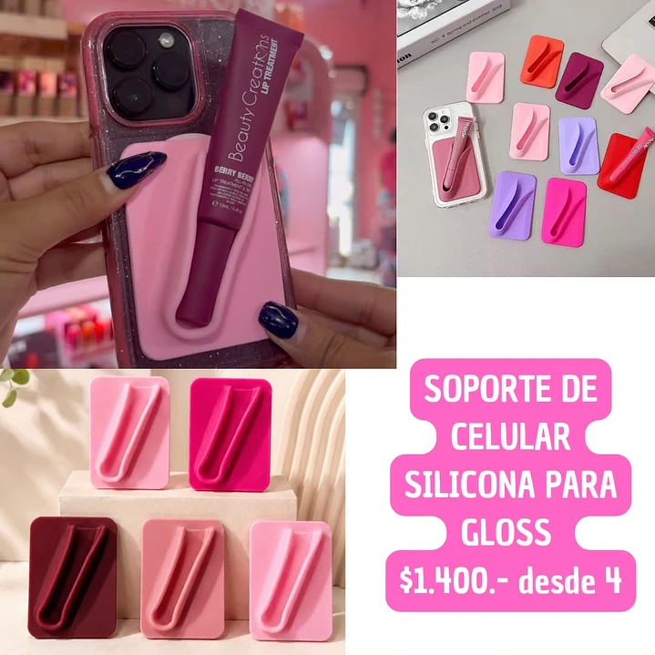 SOPORTE DE CELULAR SILICONA PARA GLOSS (4UNID) 1