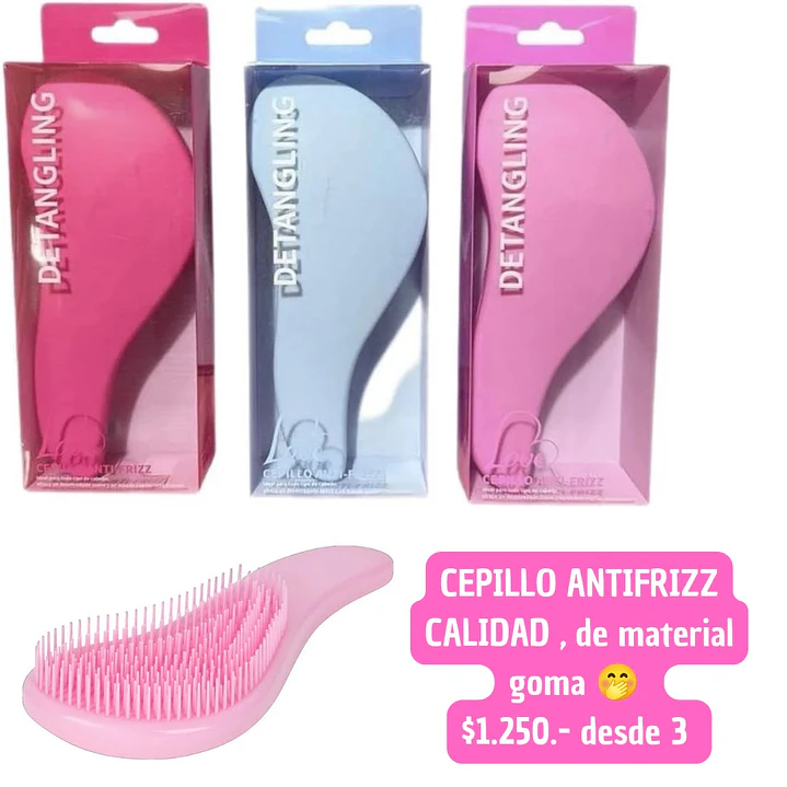 CEPILLO ANTIFRIZZ GRANDE CON CAJA CALIDAD (3 UNID) 1