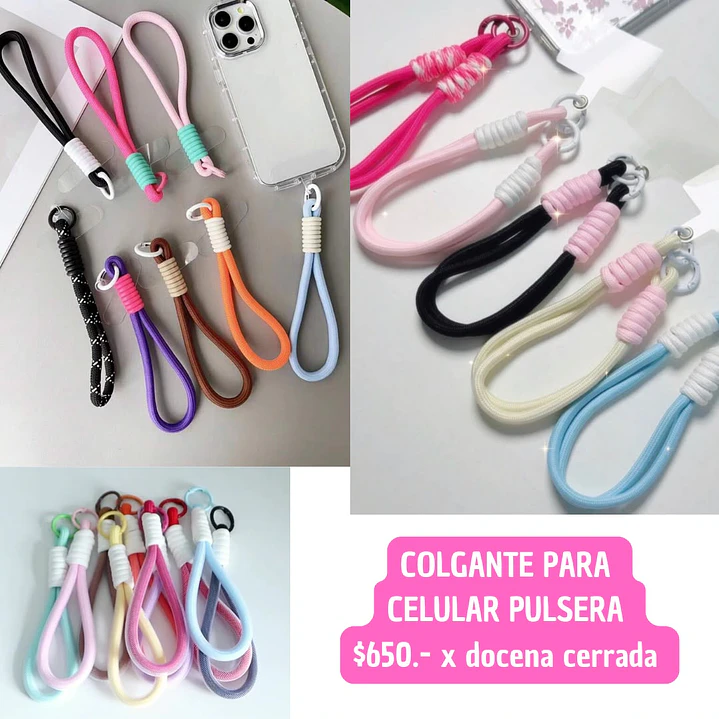 COLGANTE PUKSERA PARA CELULAR (DOCENA) 1
