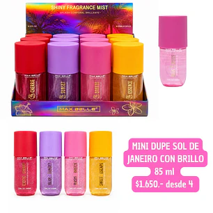 SPLASH MINI DUPE SOL DE JANEIRO CON BRILLO (4UNID)