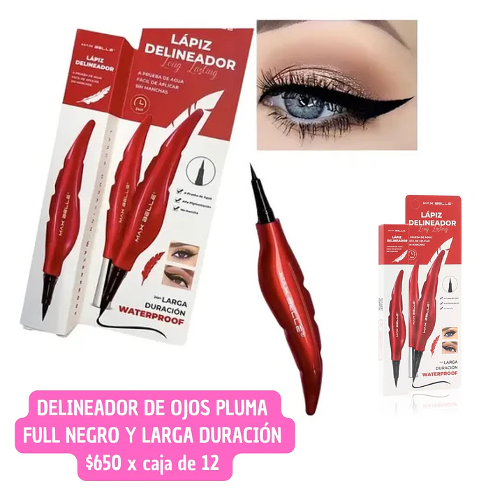 DELINEADOR DE OJOS FULL NEGRO (CAJA  DE 12 UNID) 1