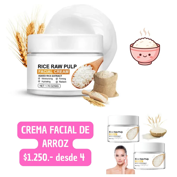 CREMA FACIAL DE ARROZ (4 unid) 1