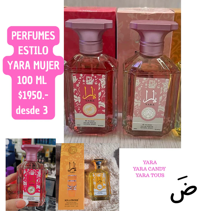 PERFUMES ESTILO YARA 100 ML (3 unid) 1