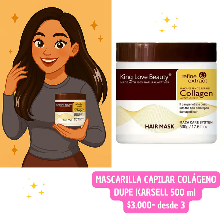 MASCARILLA CAPILAR COLAGENO DUPE KARSELL (3 UNID) 1