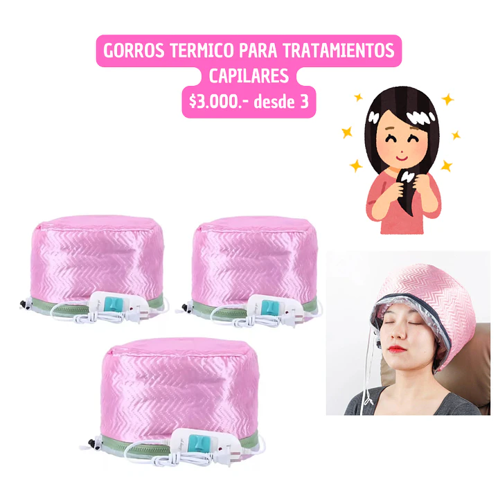 GORRO TERMICO TRATAMIENTO CAPILAR (3UNID) 1