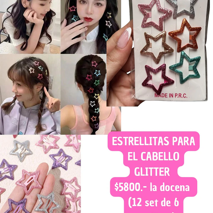 ESTRELLAS PARA CABELLO (DOCENA) 1