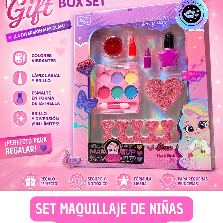 SET MAQUILLAJE DE NIÑAS (3UNID) 1