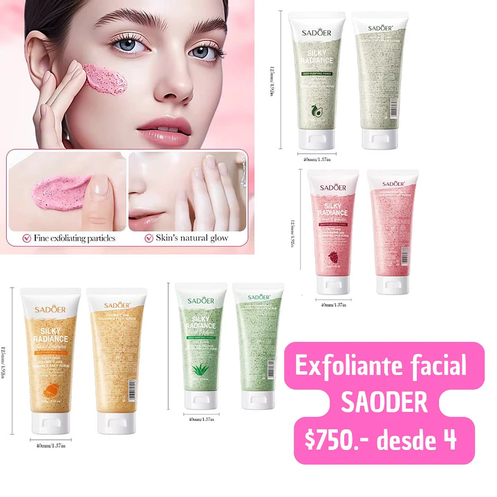 EXFOLIANTE FACIAL SAODER (4 UNID) 1