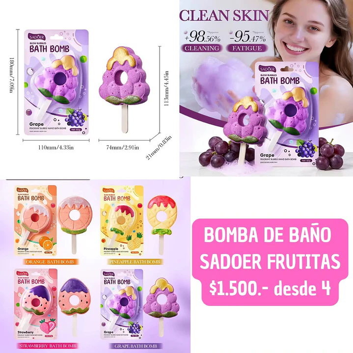 BOMBA DE BAÑO FRUTITAS (4UNID) 1