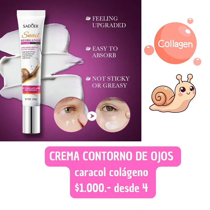 CONTORNO DE OJOS CARACOL (4 UNID) 1