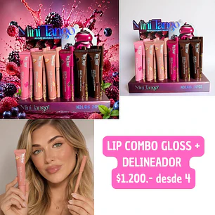 LIP COMBO GLOSS+LABIAL (4 UNID)