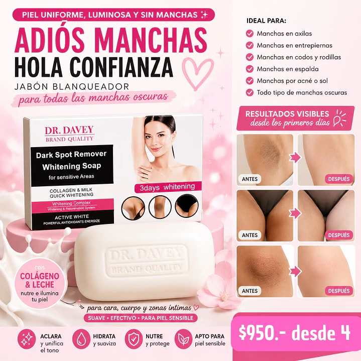 JABON ACLARANTE ZONAS OSCURAS (4 UNID) 1