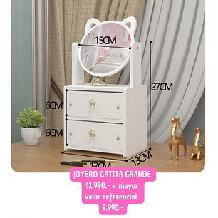 JOYEROS GATITA GRANDE (4UNID)