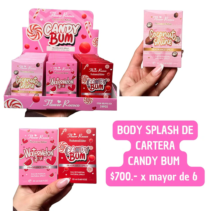 BODY SPLASH DE CARTERA CANDY BUM (6UNID) 1