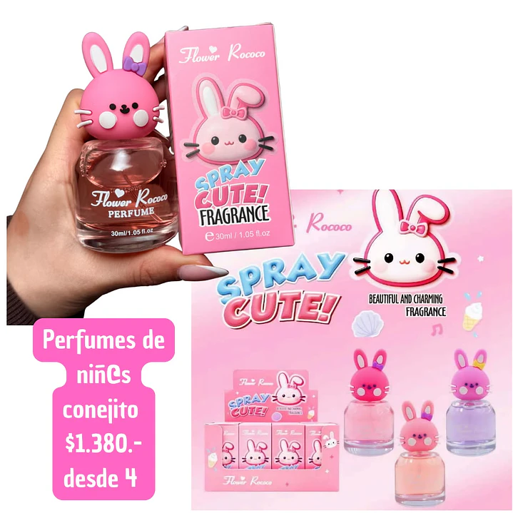 PERFUMES DE NIÑ@S CONEJITO (4UNID) 1